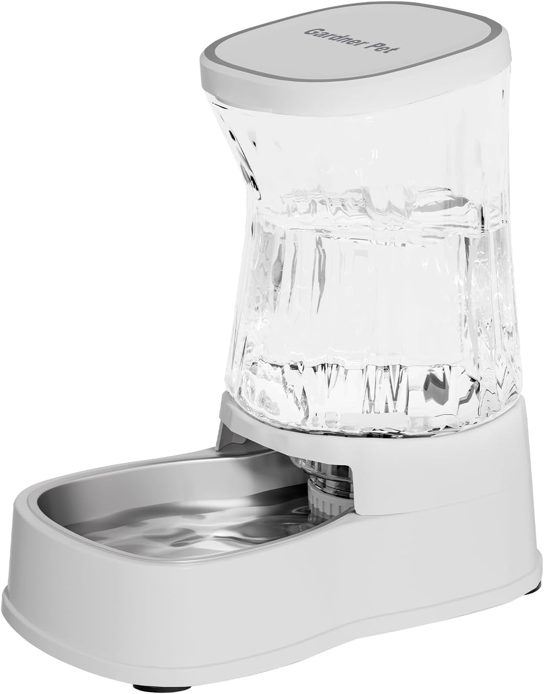 Automatic Dog Water Dispenser Gravity Stainless Steel Water Waterer Feeder, 100% Bpa-Free Large Capacity Water Feeding Bowls for Medium & Large-Sized Dogs Cats Other Pets -(1 Gallon)