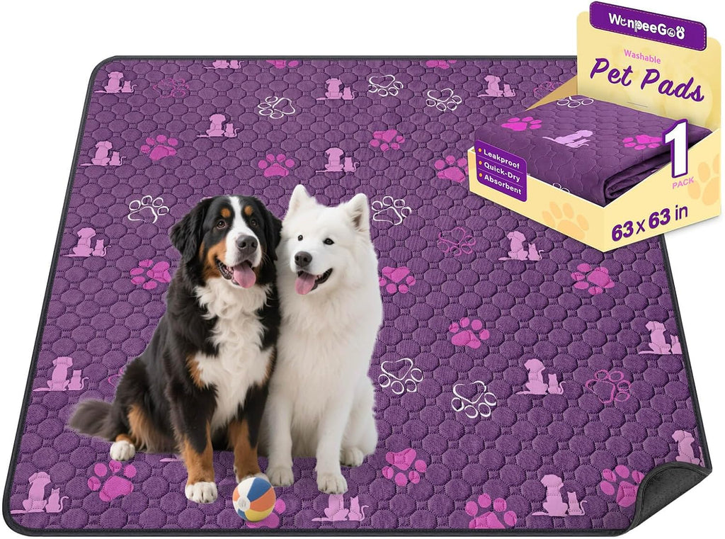 Washable Pee Pads for Dogs, Waterproof, 18 X 24 In, 4 Pack, Gray | Super Absorbent, Waterproof and Non-Slip; Washable, Reusable Dog Pads for Crates, Playpens, Floors, Furniture and Travel