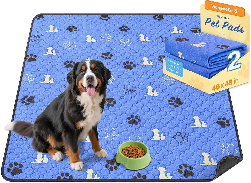 Washable Pee Pads for Dogs, Waterproof, 18 X 24 In, 4 Pack, Gray | Super Absorbent, Waterproof and Non-Slip; Washable, Reusable Dog Pads for Crates, Playpens, Floors, Furniture and Travel