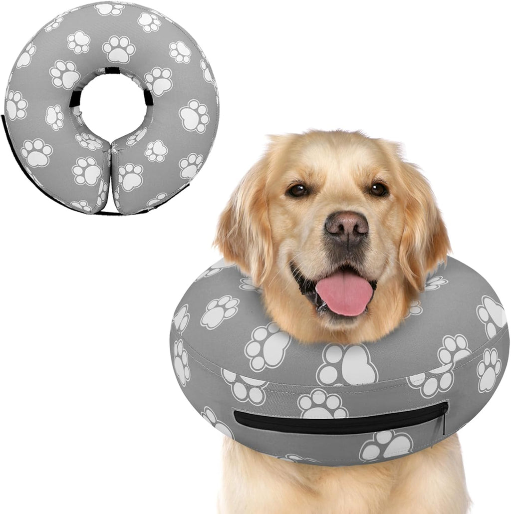 Inflatable Dog Cone Collar Alternative after Surgery, Doggie Neck Donut Collar Recovery Ecollar for Post Surgery, Soft Dog Cone for Small Medium Puppies Cats