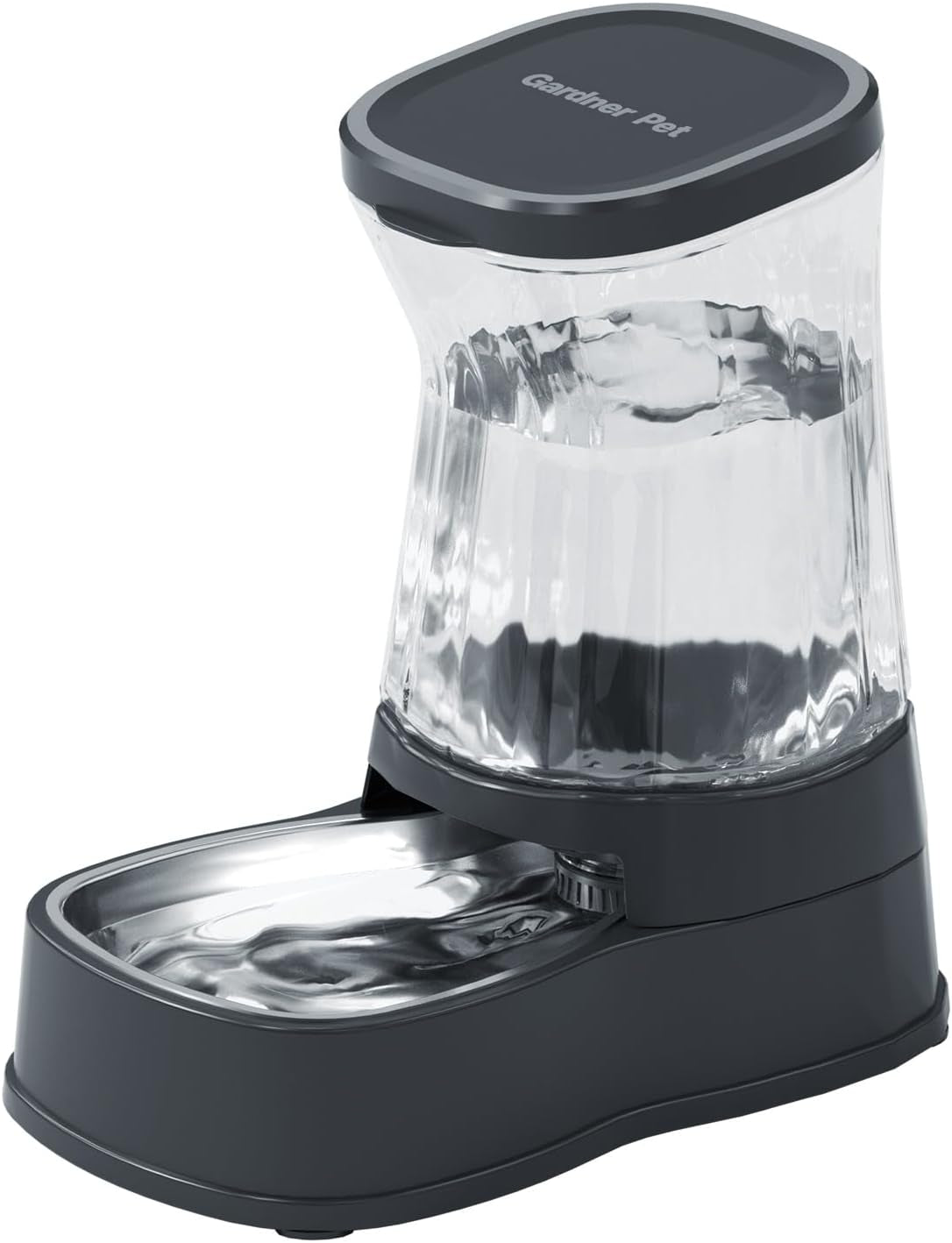 Automatic Dog Water Dispenser Gravity Stainless Steel Water Waterer Feeder, 100% Bpa-Free Large Capacity Water Feeding Bowls for Medium & Large-Sized Dogs Cats Other Pets -(1 Gallon)