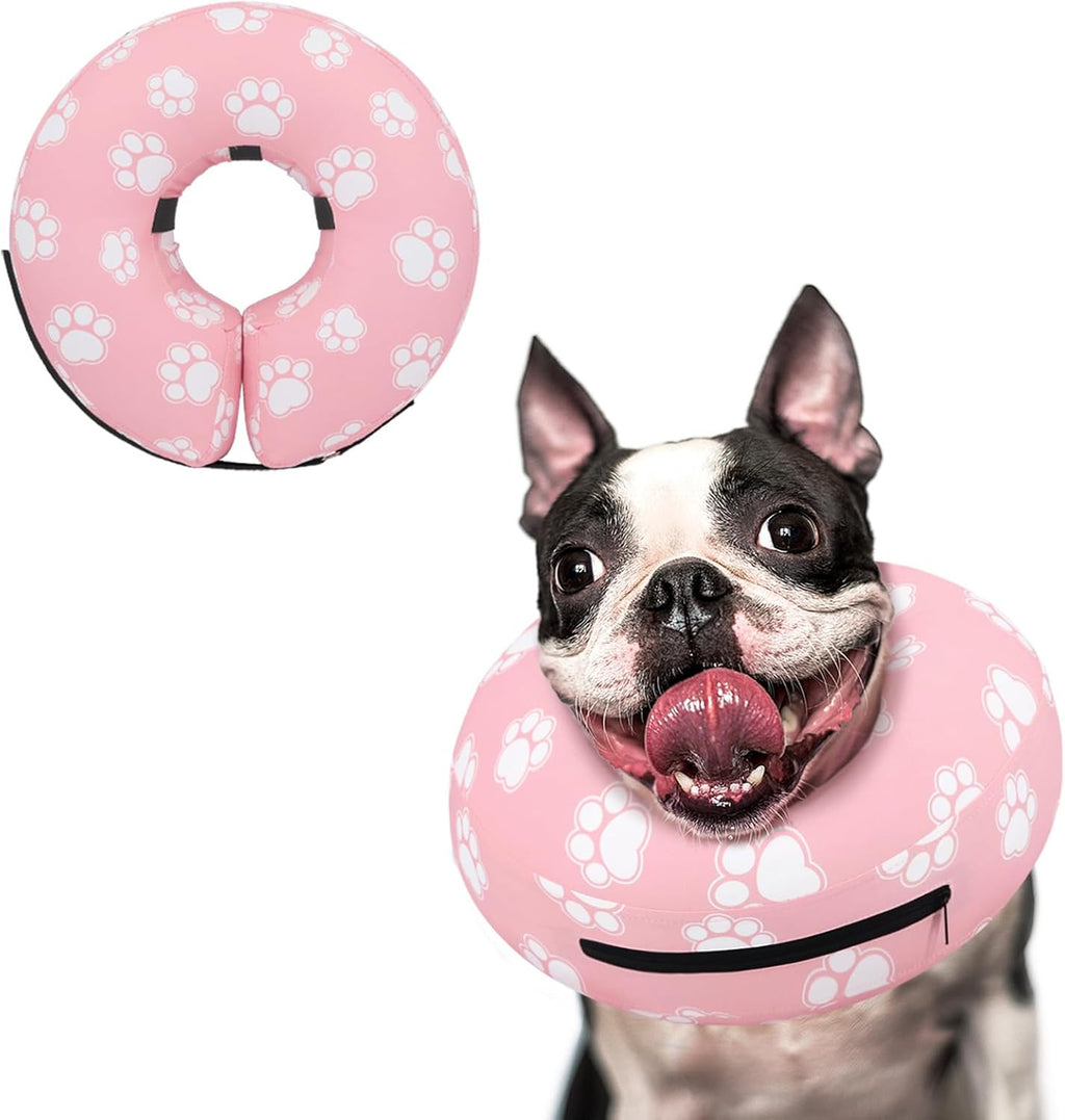 Inflatable Dog Cone Collar Alternative after Surgery, Doggie Neck Donut Collar Recovery Ecollar for Post Surgery, Soft Dog Cone for Small Medium Puppies Cats