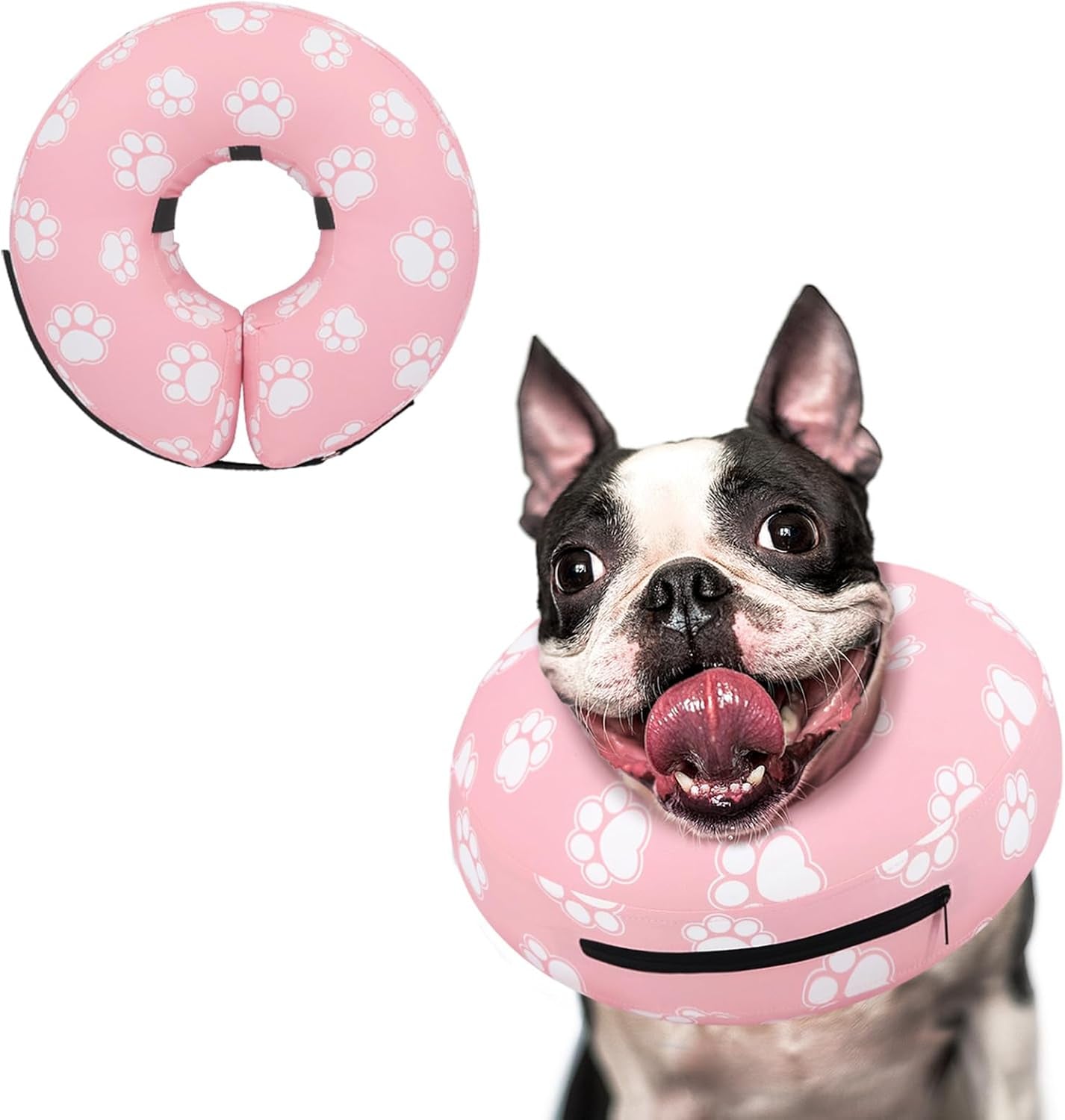 Inflatable Dog Cone Collar Alternative after Surgery, Doggie Neck Donut Collar Recovery Ecollar for Post Surgery, Soft Dog Cone for Small Medium Puppies Cats