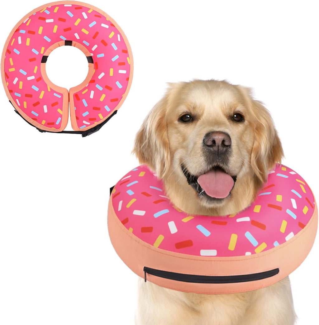 Inflatable Dog Cone Collar Alternative after Surgery, Doggie Neck Donut Collar Recovery Ecollar for Post Surgery, Soft Dog Cone for Small Medium Puppies Cats