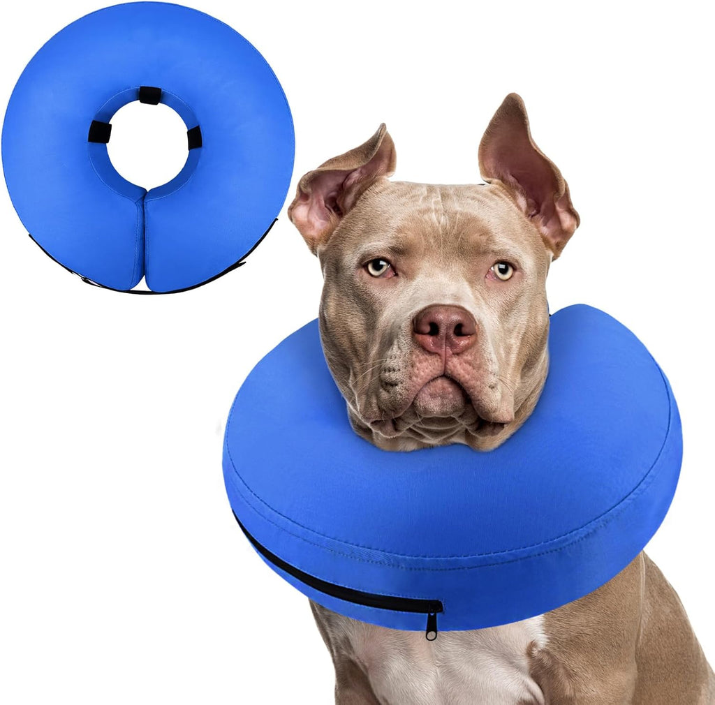Inflatable Dog Cone Collar Alternative after Surgery, Doggie Neck Donut Collar Recovery Ecollar for Post Surgery, Soft Dog Cone for Small Medium Puppies Cats