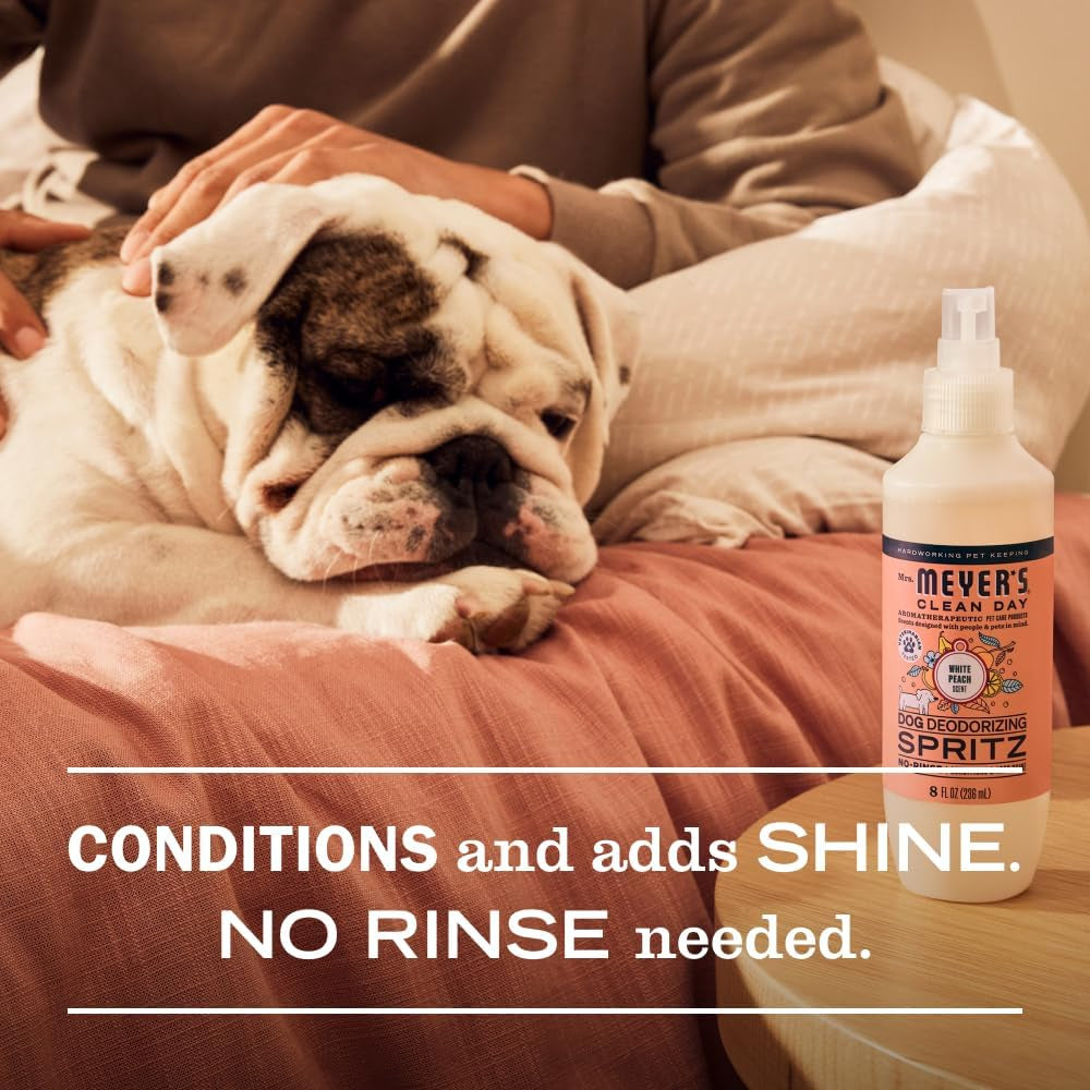 MRS. MEYER'S Clean Day Dog Deodorizing Spray, White Peach Scent, 8Oz