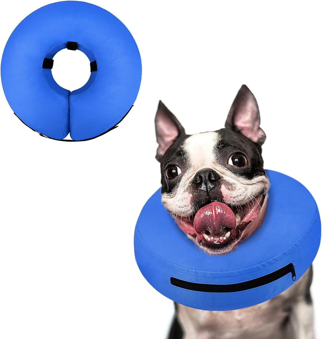 Inflatable Dog Cone Collar Alternative after Surgery, Doggie Neck Donut Collar Recovery Ecollar for Post Surgery, Soft Dog Cone for Small Medium Puppies Cats