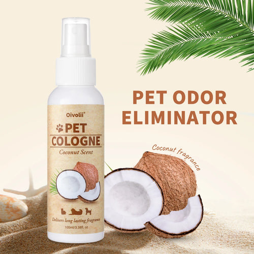 Pet Deodorizing Spray for Dogs Coconut Scent Dog Cologne 100Ml Long Lasting Pet Grooming Spray Natural Odor Eliminator