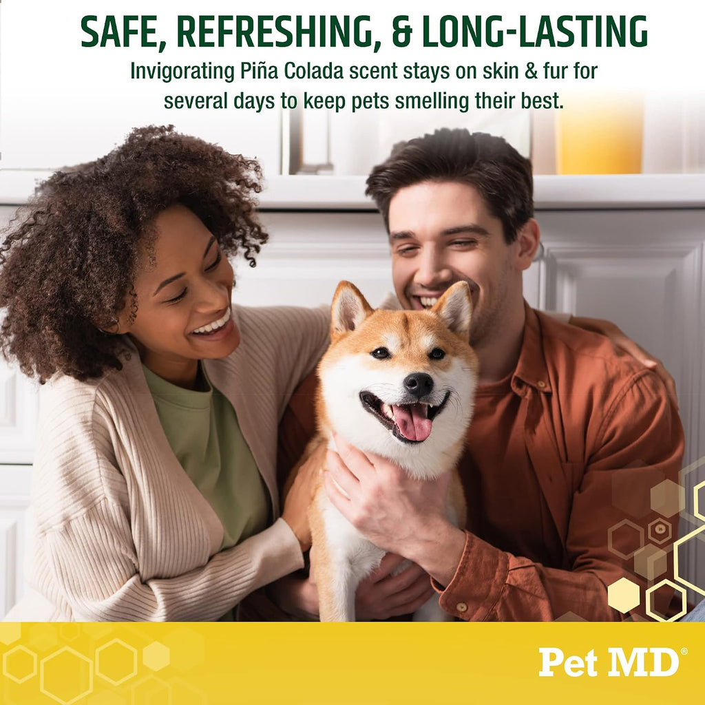 Body Spray for Dogs & Cats - Deodorizing Dog Perfume Reduces Static & Eliminates Odor - Long Lasting Pet Cologne Spray for Dogs - Pina Colada Scent - 8 Oz