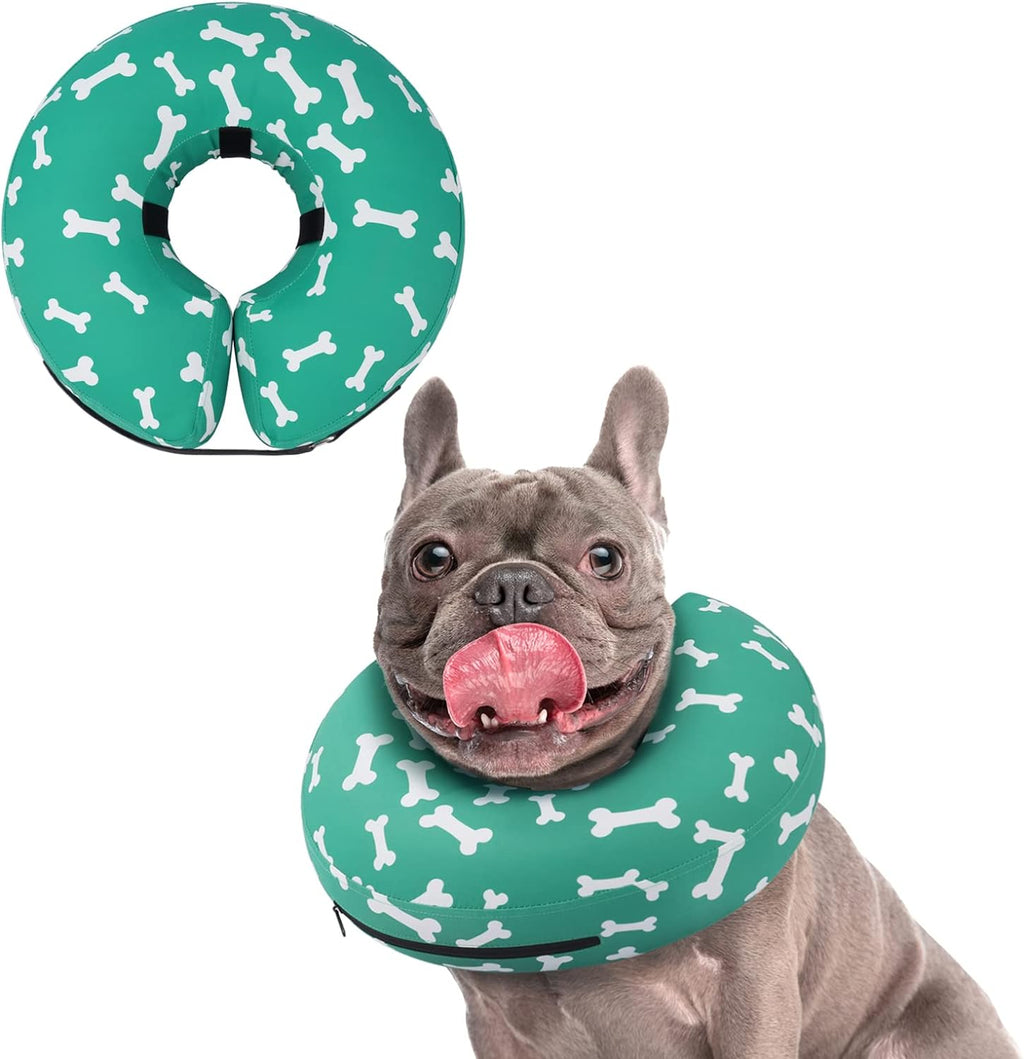 Inflatable Dog Cone Collar Alternative after Surgery, Doggie Neck Donut Collar Recovery Ecollar for Post Surgery, Soft Dog Cone for Small Medium Puppies Cats