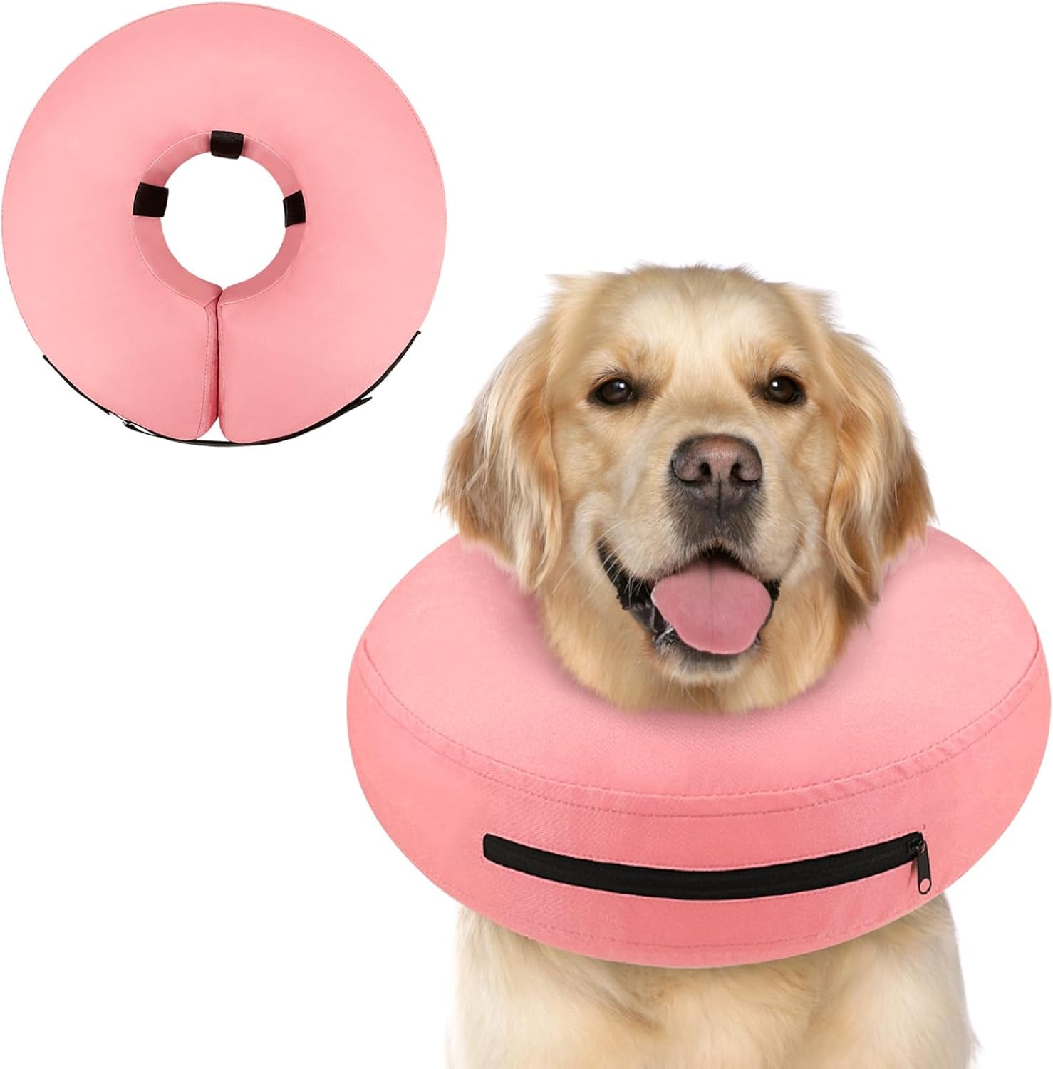 Inflatable Dog Cone Collar Alternative after Surgery, Doggie Neck Donut Collar Recovery Ecollar for Post Surgery, Soft Dog Cone for Small Medium Puppies Cats