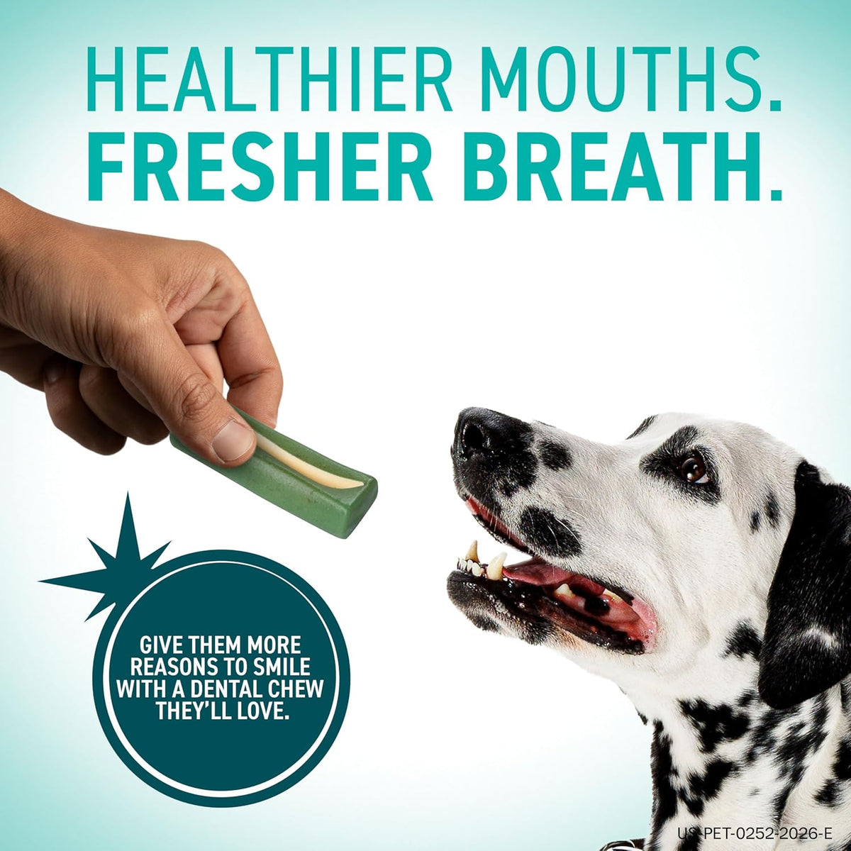 Dental Chews for Dogs, Oral Care and Hygiene Chews (Small Dogs, 10-24 Lbs.) Blue Pouch, 30 Count