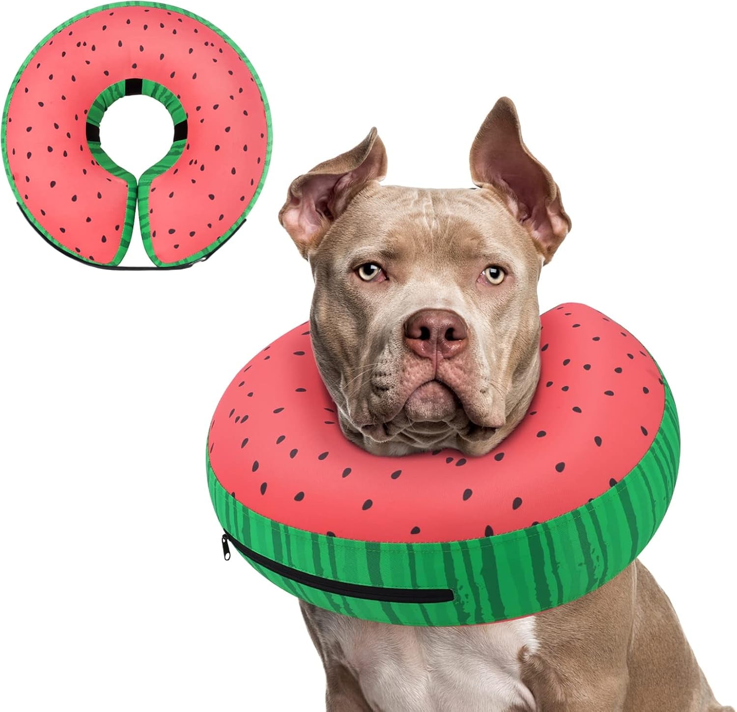 Inflatable Dog Cone Collar Alternative after Surgery, Doggie Neck Donut Collar Recovery Ecollar for Post Surgery, Soft Dog Cone for Small Medium Puppies Cats