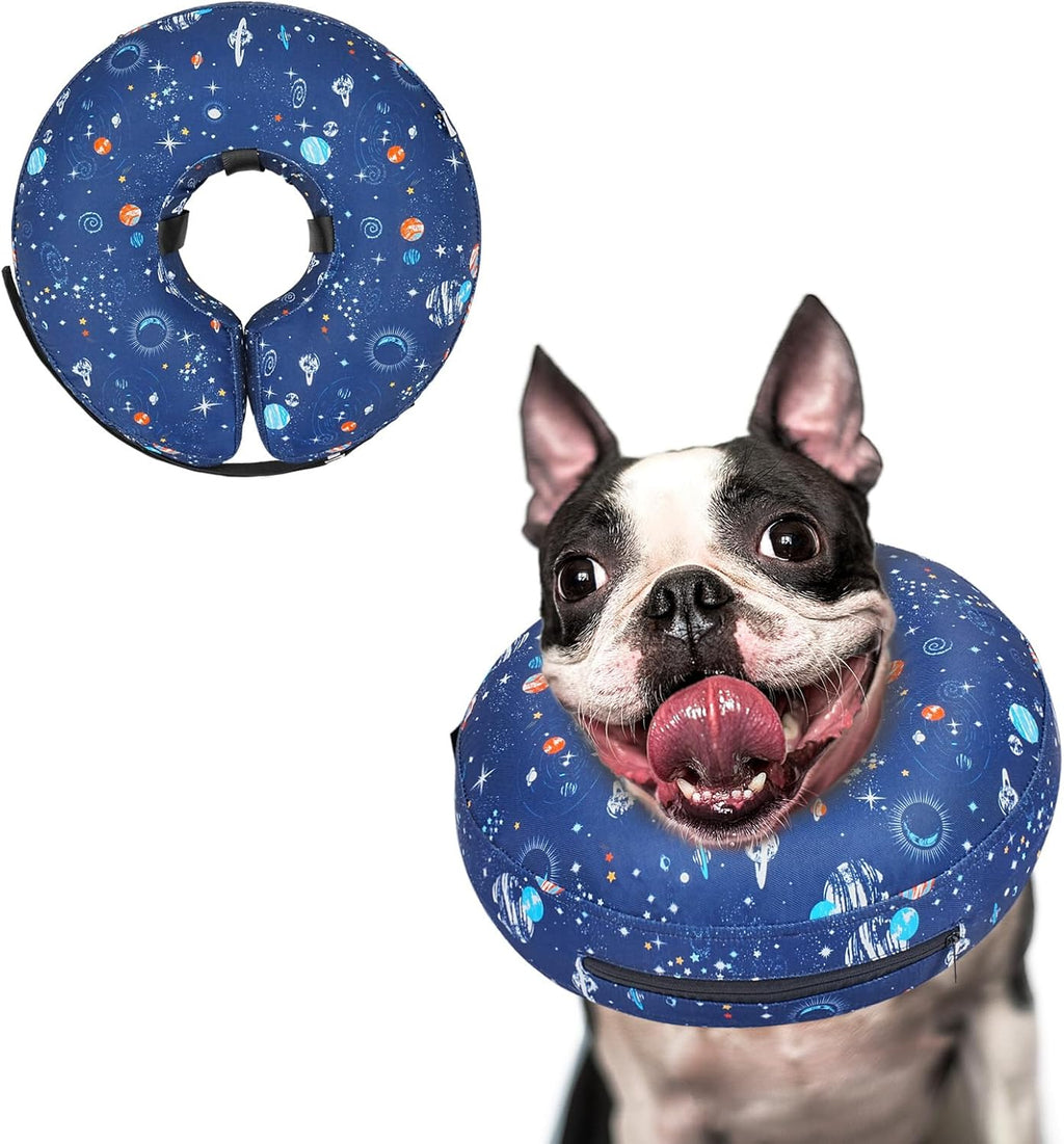 Inflatable Dog Cone Collar Alternative after Surgery, Doggie Neck Donut Collar Recovery Ecollar for Post Surgery, Soft Dog Cone for Small Medium Puppies Cats