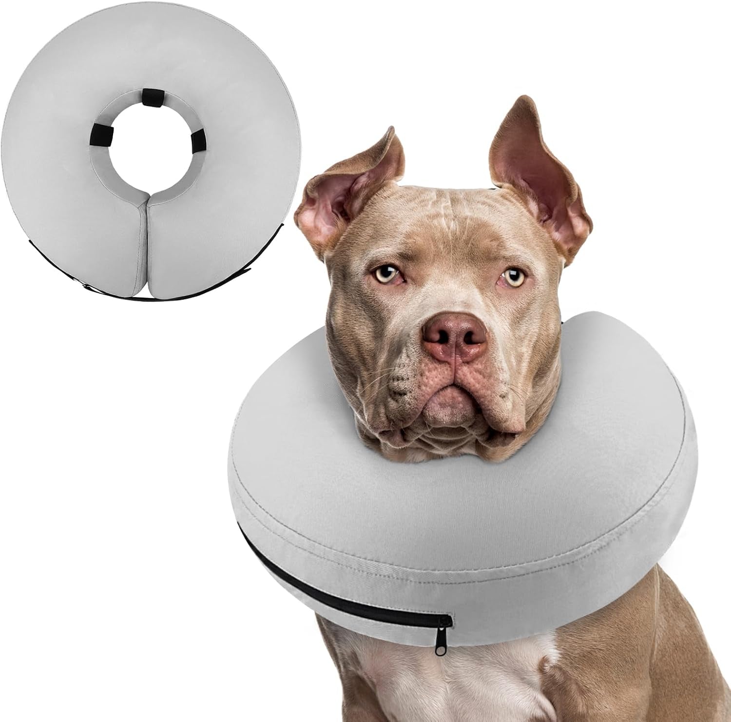 Inflatable Dog Cone Collar Alternative after Surgery, Doggie Neck Donut Collar Recovery Ecollar for Post Surgery, Soft Dog Cone for Small Medium Puppies Cats