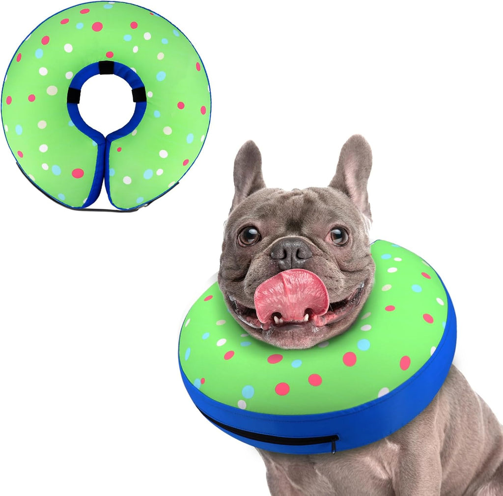 Inflatable Dog Cone Collar Alternative after Surgery, Doggie Neck Donut Collar Recovery Ecollar for Post Surgery, Soft Dog Cone for Small Medium Puppies Cats