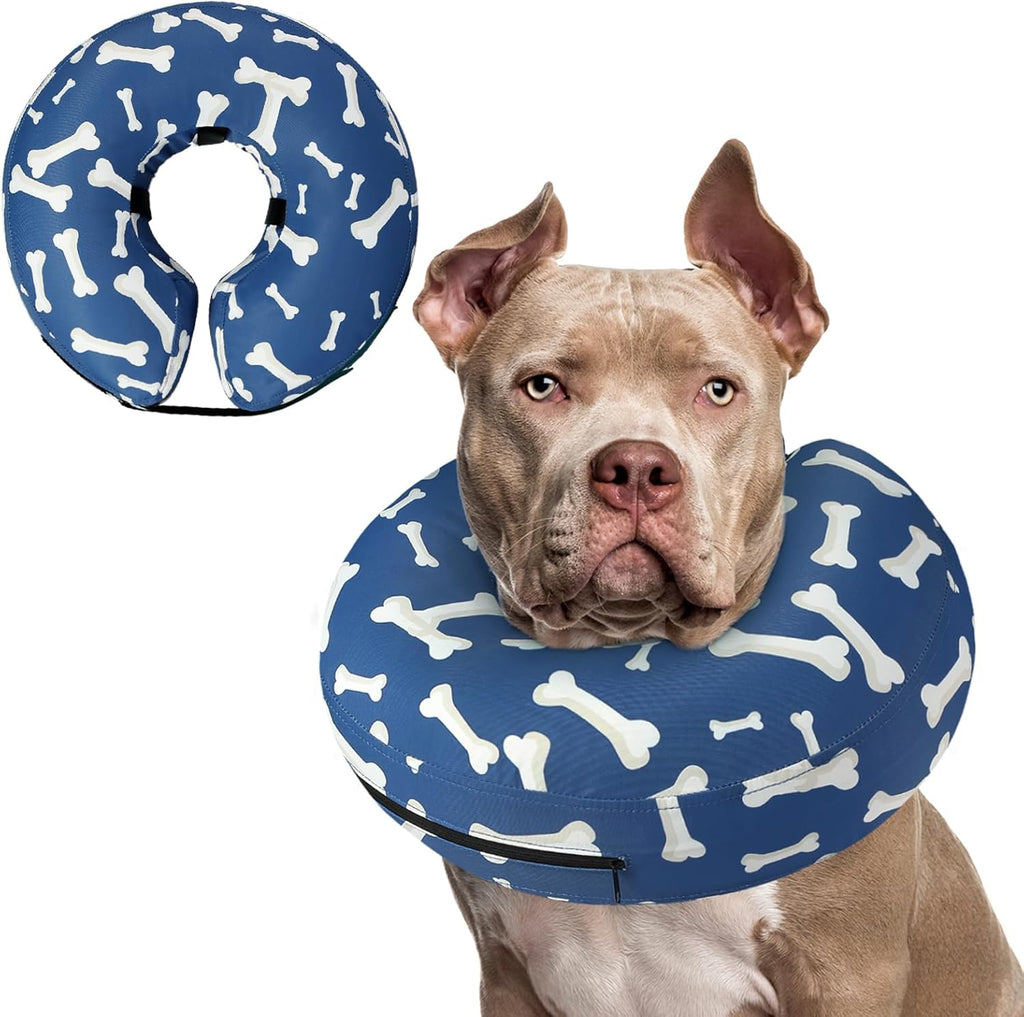 Inflatable Dog Cone Collar Alternative after Surgery, Doggie Neck Donut Collar Recovery Ecollar for Post Surgery, Soft Dog Cone for Small Medium Puppies Cats