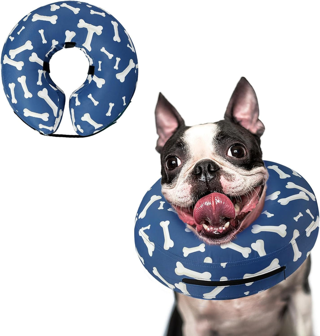 Inflatable Dog Cone Collar Alternative after Surgery, Doggie Neck Donut Collar Recovery Ecollar for Post Surgery, Soft Dog Cone for Small Medium Puppies Cats