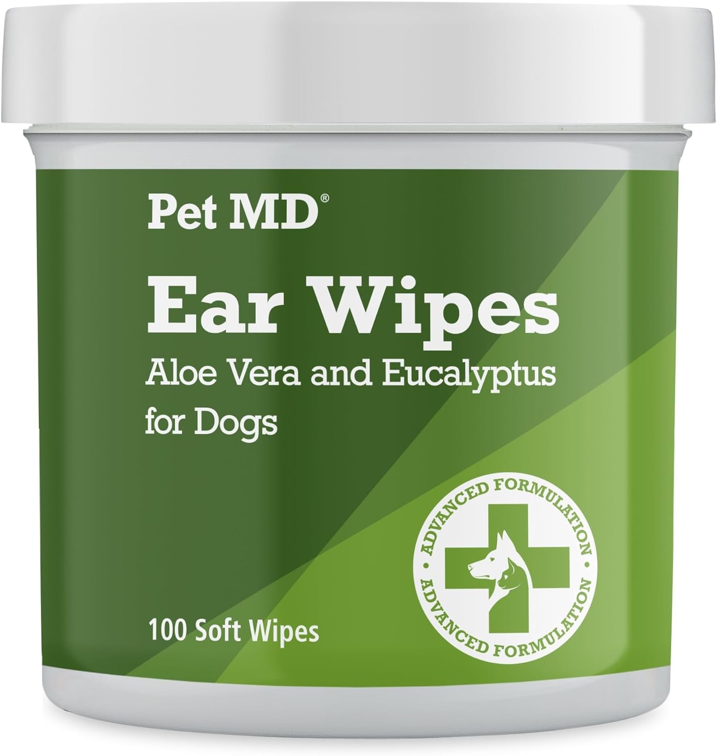 Dog Ear Cleaning Wipes – Otic Cleanser for Dogs - 100 Ct | Soothing Ear Care with Aloe Vera & Eucalyptus, Regular Wipes