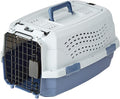 2-Door Top-Load Hard-Sided Pet Travel Carrier for Cats and Small Dogs, 19" L X 12.6" W X 10" H, Gray & Blue