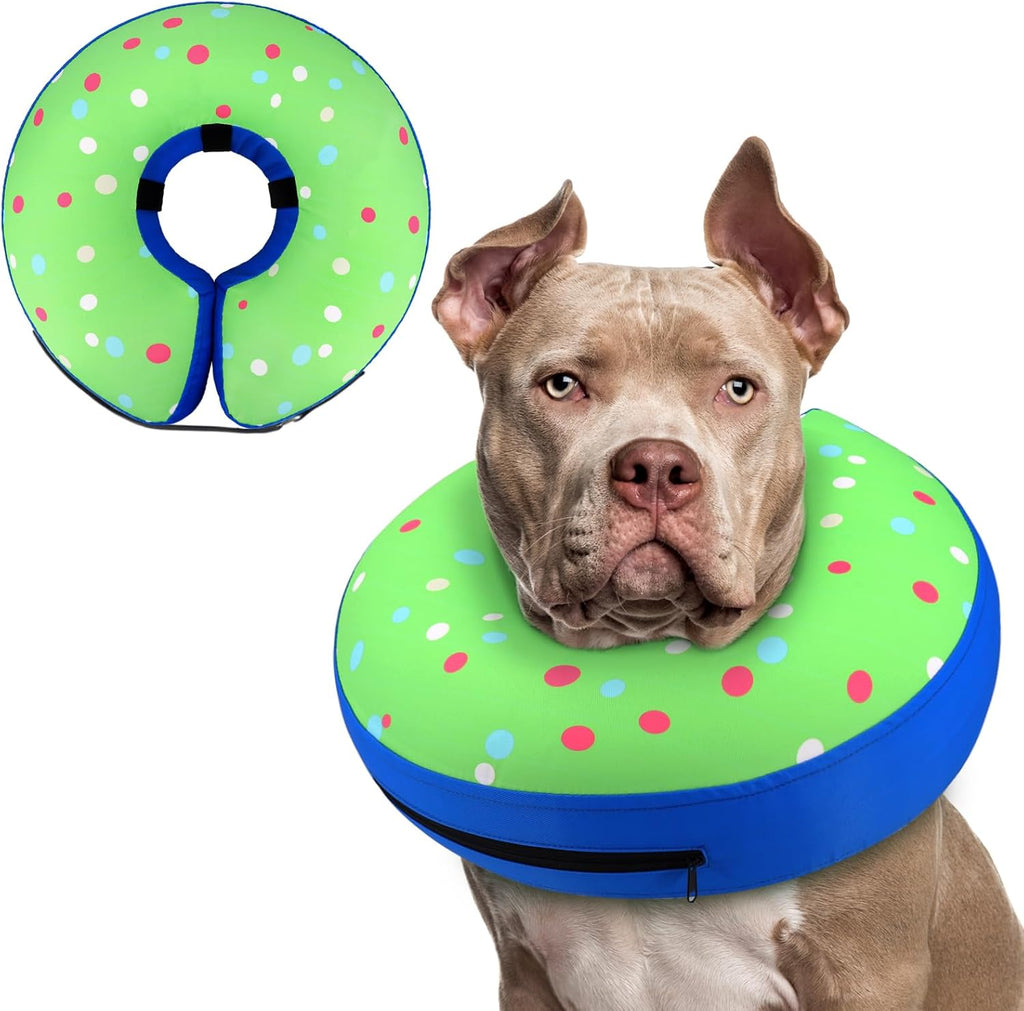 Inflatable Dog Cone Collar Alternative after Surgery, Doggie Neck Donut Collar Recovery Ecollar for Post Surgery, Soft Dog Cone for Small Medium Puppies Cats