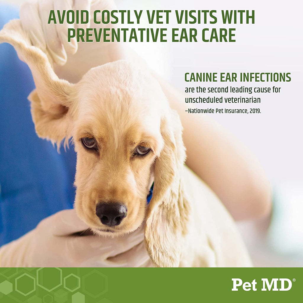 Dog Ear Cleaning Wipes – Otic Cleanser for Dogs - 100 Ct | Soothing Ear Care with Aloe Vera & Eucalyptus, Regular Wipes