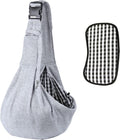 Dog and Cats Carrier Sling, Puppy Small Pet Carrier up to 16.5Lbs | Comfy Hard Bottom Support, Adjustable Padded Shoulder Strap, Hands-Free Dog Carrier Sling Bag for Outdoor Travel,Gray