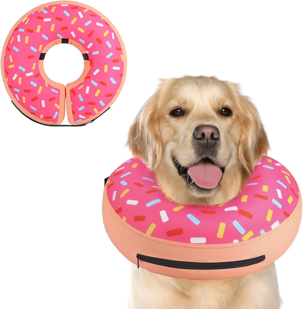 Inflatable Dog Cone Collar Alternative after Surgery, Doggie Neck Donut Collar Recovery Ecollar for Post Surgery, Soft Dog Cone for Small Medium Puppies Cats