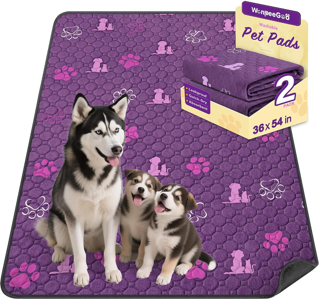 Washable Pee Pads for Dogs, Waterproof, 18 X 24 In, 4 Pack, Gray | Super Absorbent, Waterproof and Non-Slip; Washable, Reusable Dog Pads for Crates, Playpens, Floors, Furniture and Travel