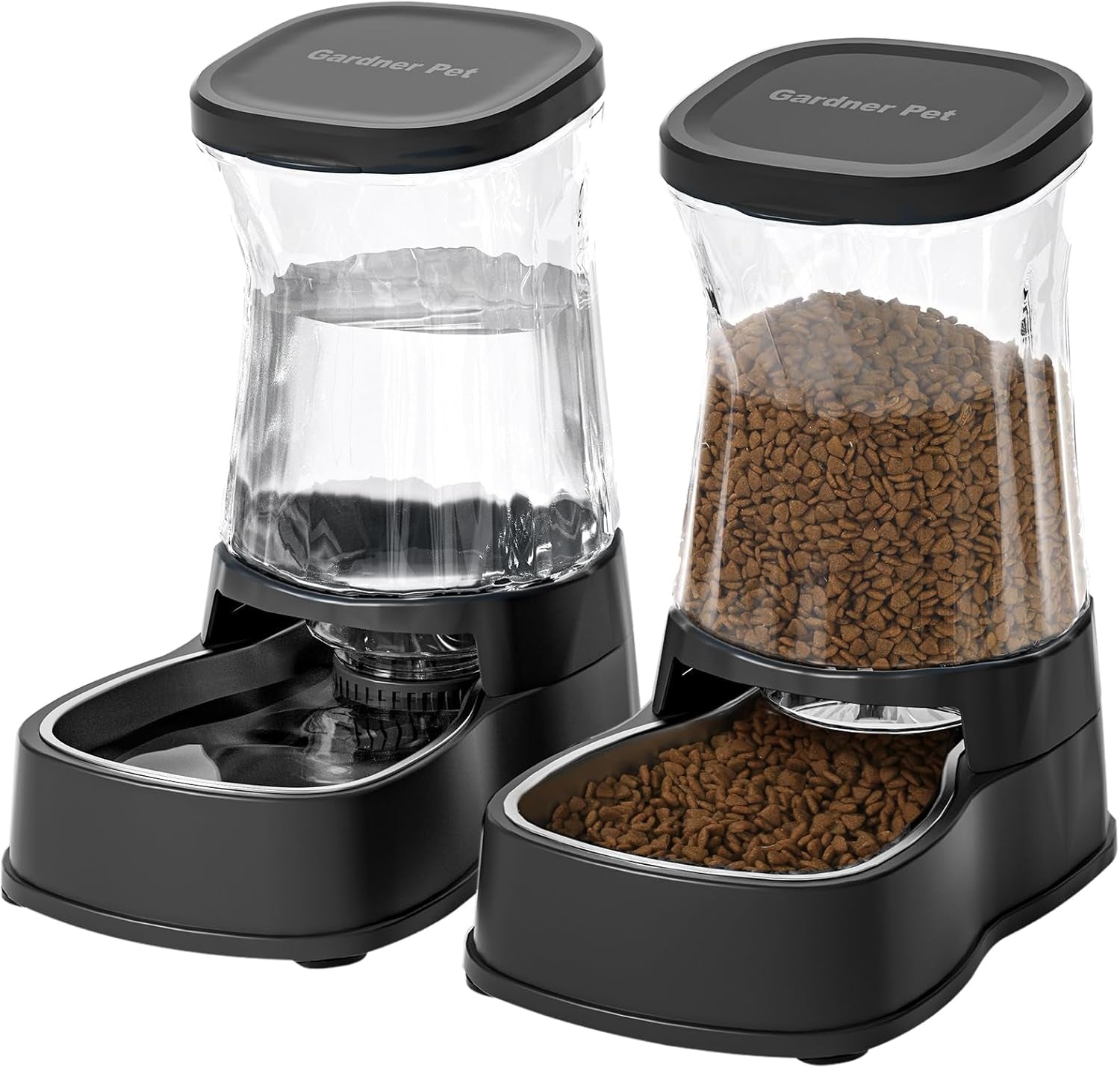 Automatic Dog Water Dispenser Gravity Stainless Steel Water Waterer Feeder, 100% Bpa-Free Large Capacity Water Feeding Bowls for Medium & Large-Sized Dogs Cats Other Pets -(1 Gallon)