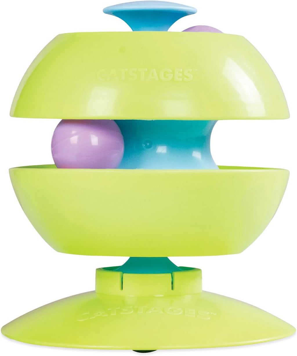 Tower of Tracks Cat Toy – 3-Level Track Tower with 6 Balls, Interactive Cat Toy for Indoor Enrichment
