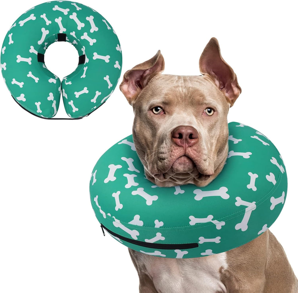 Inflatable Dog Cone Collar Alternative after Surgery, Doggie Neck Donut Collar Recovery Ecollar for Post Surgery, Soft Dog Cone for Small Medium Puppies Cats