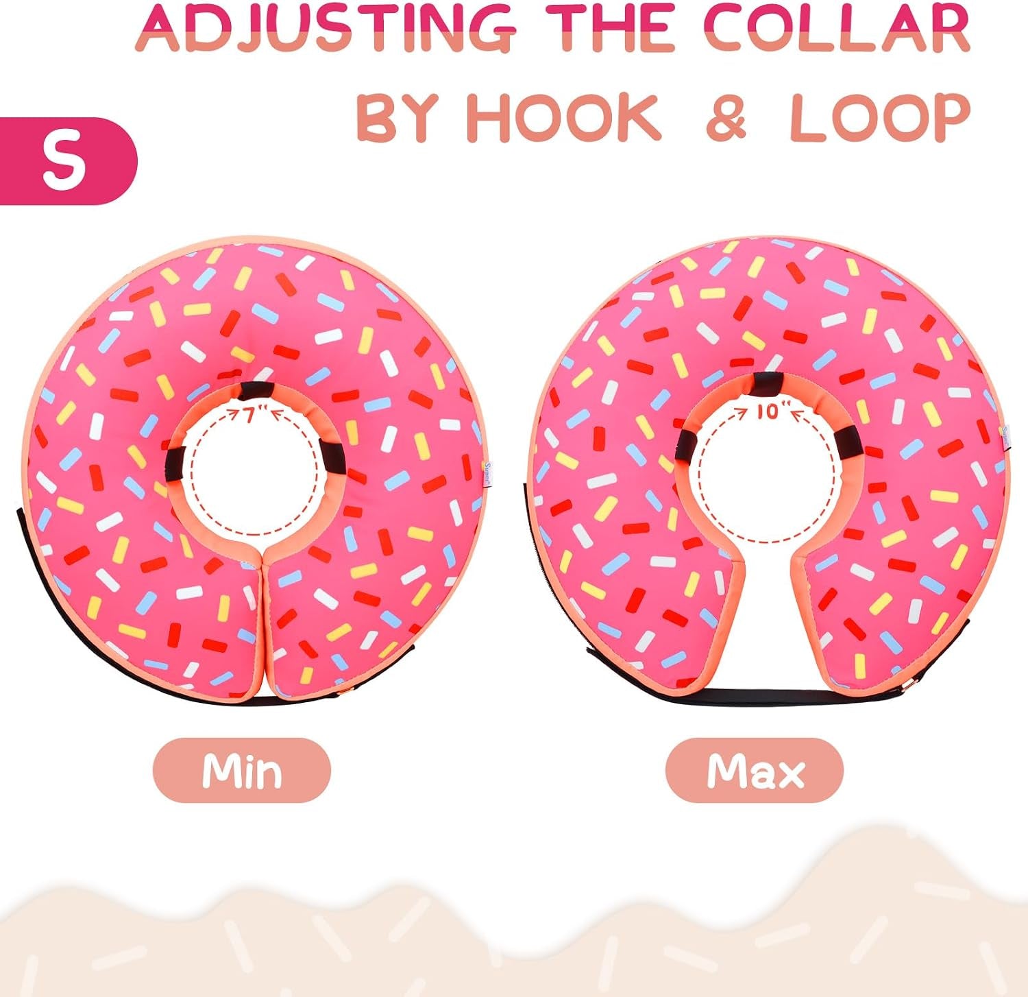 Inflatable Dog Cone Collar Alternative after Surgery, Doggie Neck Donut Collar Recovery Ecollar for Post Surgery, Soft Dog Cone for Small Medium Puppies Cats