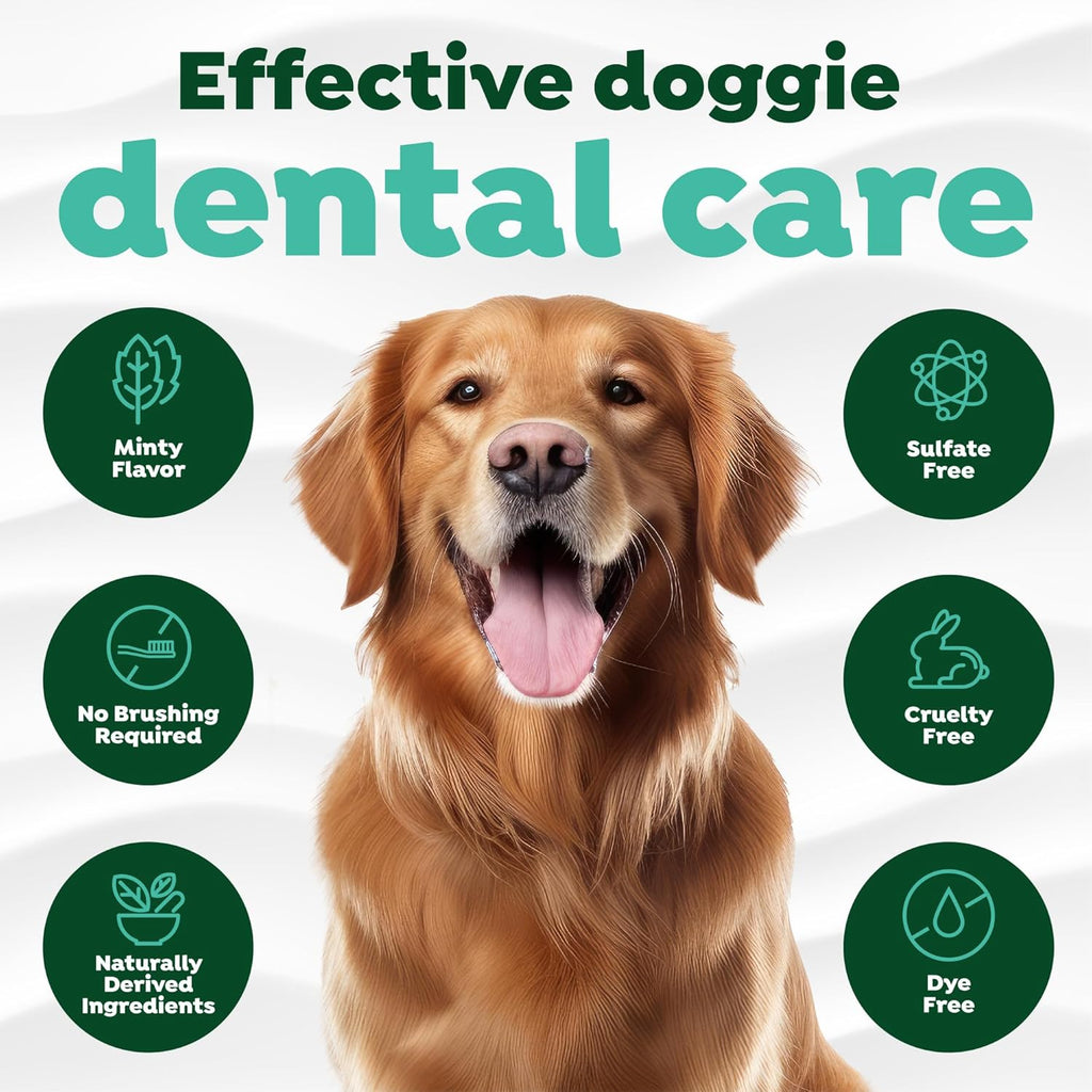 Oral Care Brushing Gel for Dogs & Cats| Dog Toothpaste | Pet Dental Gel | Dog Teeth Cleaning Use with Pet Toothbrush | 2 Oz
