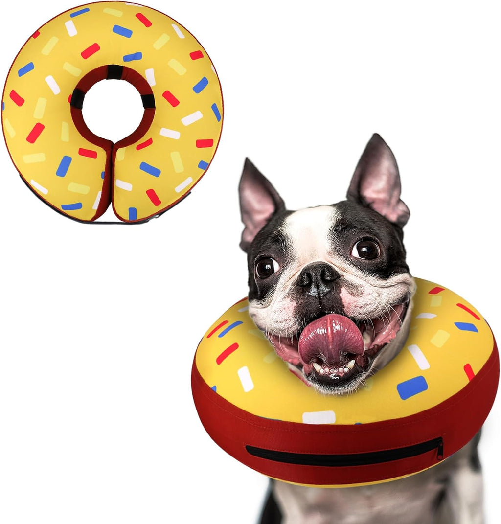 Inflatable Dog Cone Collar Alternative after Surgery, Doggie Neck Donut Collar Recovery Ecollar for Post Surgery, Soft Dog Cone for Small Medium Puppies Cats