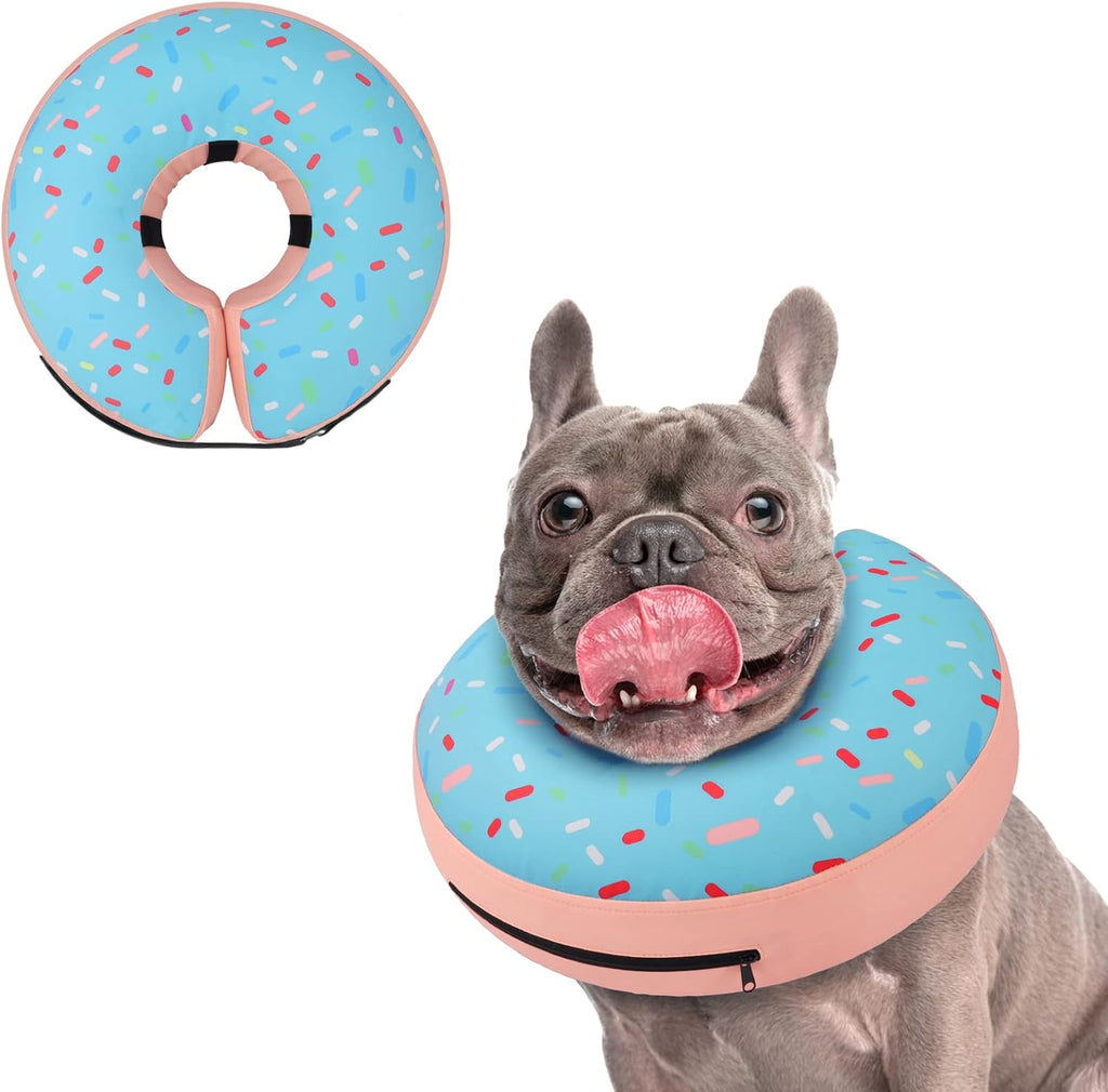 Inflatable Dog Cone Collar Alternative after Surgery, Doggie Neck Donut Collar Recovery Ecollar for Post Surgery, Soft Dog Cone for Small Medium Puppies Cats