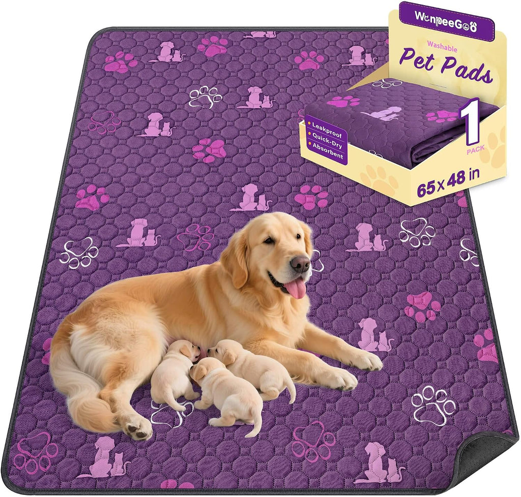 Washable Pee Pads for Dogs, Waterproof, 18 X 24 In, 4 Pack, Gray | Super Absorbent, Waterproof and Non-Slip; Washable, Reusable Dog Pads for Crates, Playpens, Floors, Furniture and Travel