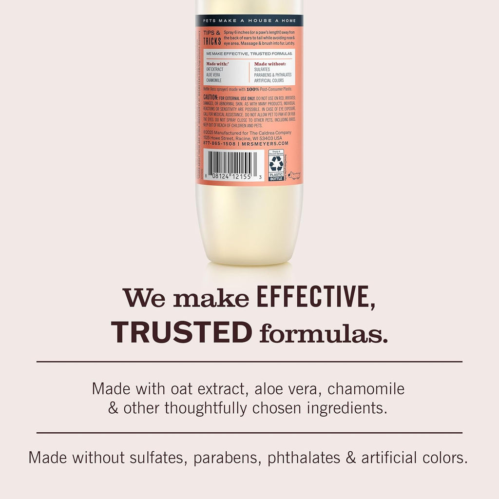 MRS. MEYER'S Clean Day Dog Deodorizing Spray, White Peach Scent, 8Oz