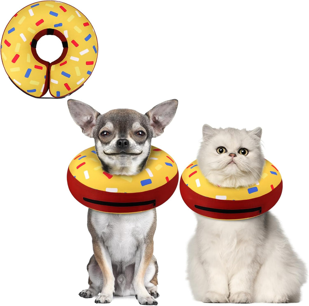 Inflatable Dog Cone Collar Alternative after Surgery, Doggie Neck Donut Collar Recovery Ecollar for Post Surgery, Soft Dog Cone for Small Medium Puppies Cats