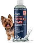 Dog Breath Freshener & Water Additive for Dental Care – Fights Bad Breath, Removes Tartar & Plaque – Dog Mouthwash for Healthy Teeth & Gums, Gingivitis Support – Mint Flavor