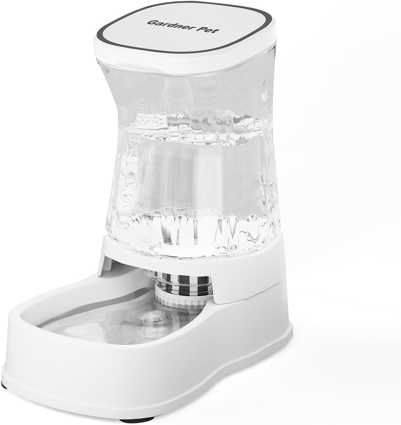 Automatic Dog Water Dispenser Gravity Stainless Steel Water Waterer Feeder, 100% Bpa-Free Large Capacity Water Feeding Bowls for Medium & Large-Sized Dogs Cats Other Pets -(1 Gallon)