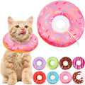 Cat Cone Collar Soft, Cat Recovery Collar for Wound Healing Cute Donut Adjustable Kitten Cones to Stop Licking Comfortable Lightweight Neck Elizabethan Collars for Kittens after Surgery