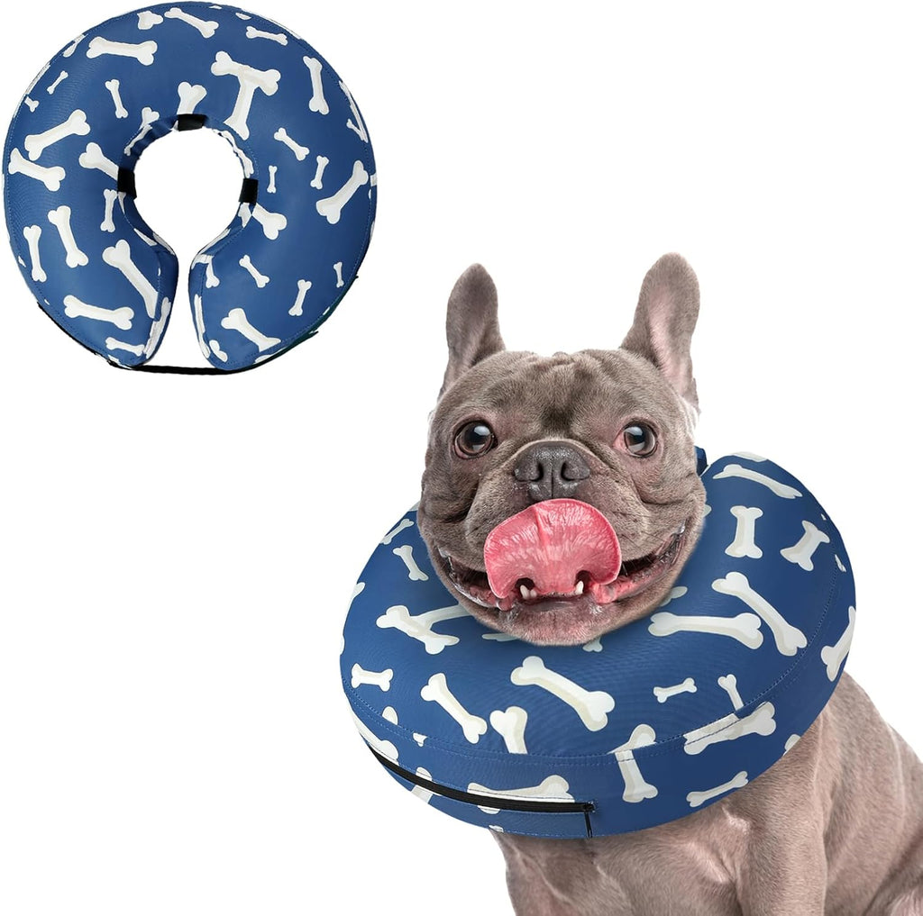 Inflatable Dog Cone Collar Alternative after Surgery, Doggie Neck Donut Collar Recovery Ecollar for Post Surgery, Soft Dog Cone for Small Medium Puppies Cats