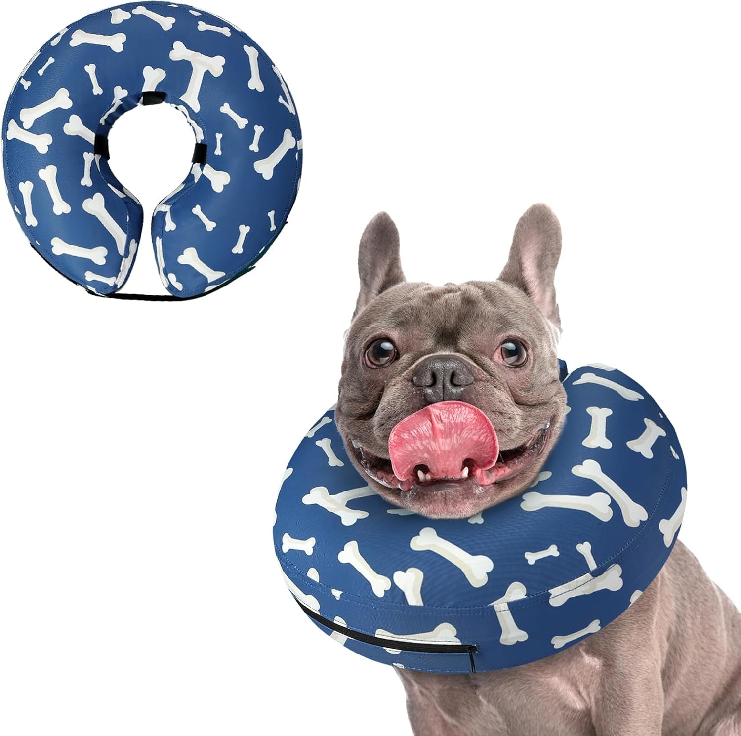 Inflatable Dog Cone Collar Alternative after Surgery, Doggie Neck Donut Collar Recovery Ecollar for Post Surgery, Soft Dog Cone for Small Medium Puppies Cats