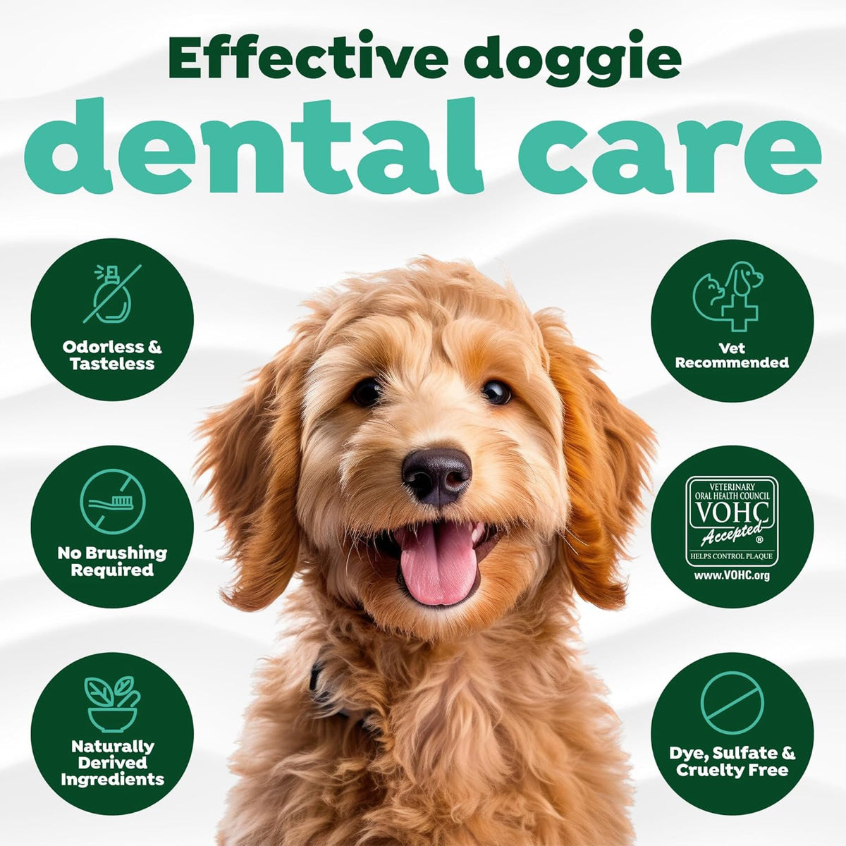 Fresh Breath Water Additive for Dogs, Dog Breath Freshener and Teeth Cleaning Solution, No Toothpaste or Toothbrush Required, 16Oz.