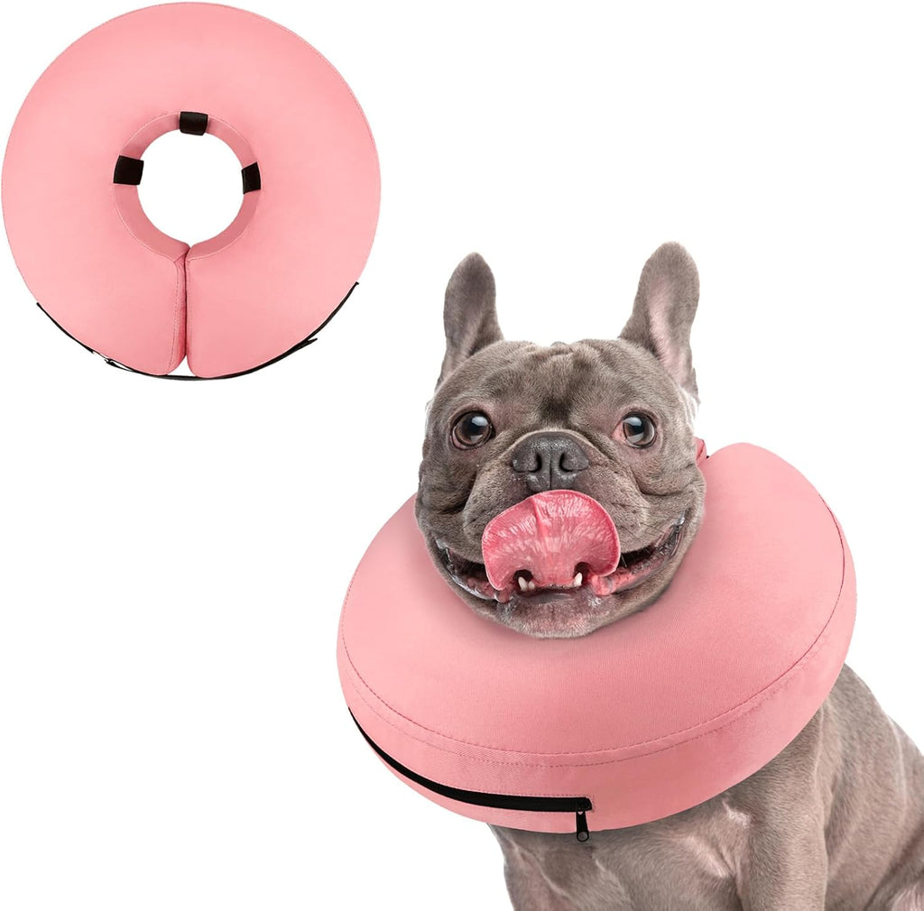 Inflatable Dog Cone Collar Alternative after Surgery, Doggie Neck Donut Collar Recovery Ecollar for Post Surgery, Soft Dog Cone for Small Medium Puppies Cats