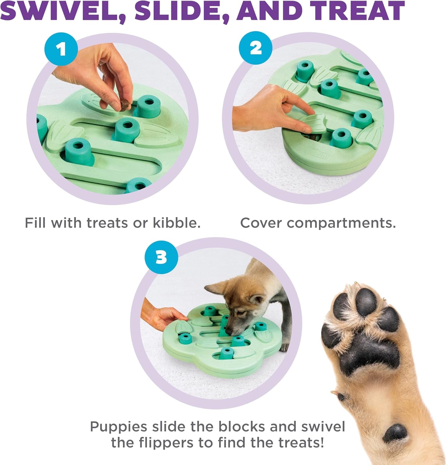 by Nina Ottosson Puppy Treat Puzzle Enrichment Dog Toy