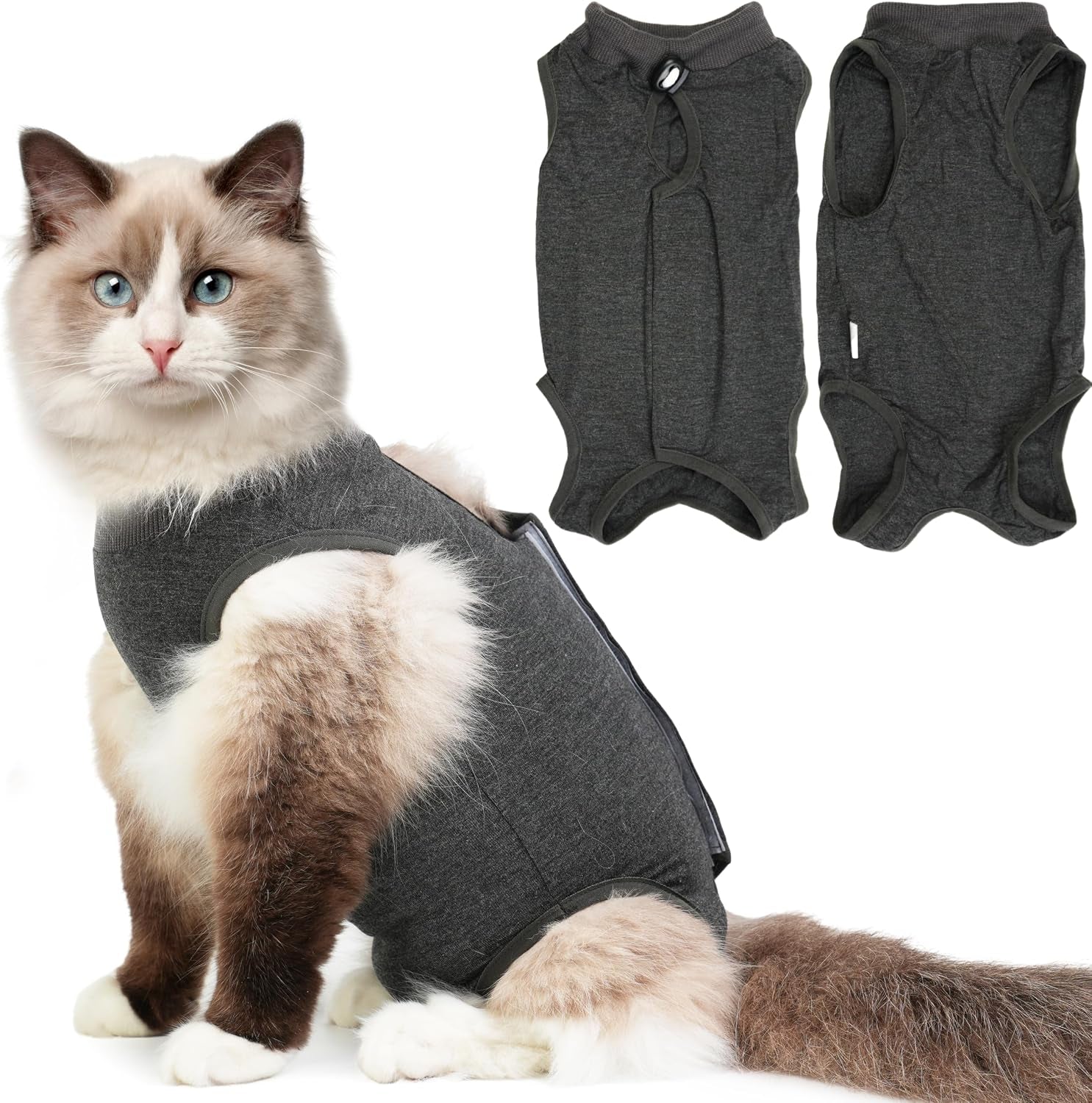 Cat Recovery Suit for Spay Abdominal Wounds, Kitten Onesie Bodysuit for Cats after Surgery, Cat Surgery Recovery Suit Female Cone of Shame Alternative for Cats anti Licking (Pink,M)