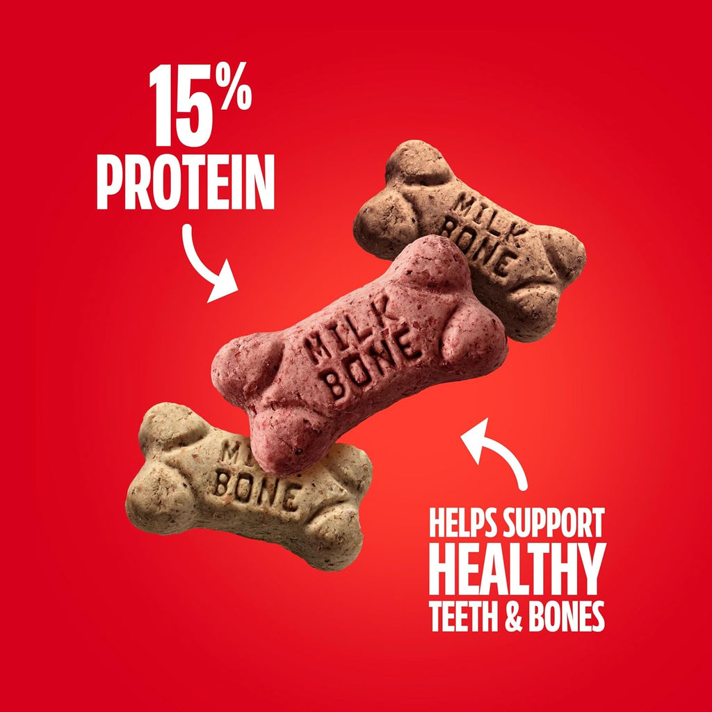 Flavor Snacks Mini’S Dog Biscuits, Flavored Crunchy Dog Treats, 36 Oz. Canister | 5 Calories per Treat, 15% Protein, 3 Flavors per Canister (Beef, Chicken & Bacon, Naturally & Artificially Flavored)