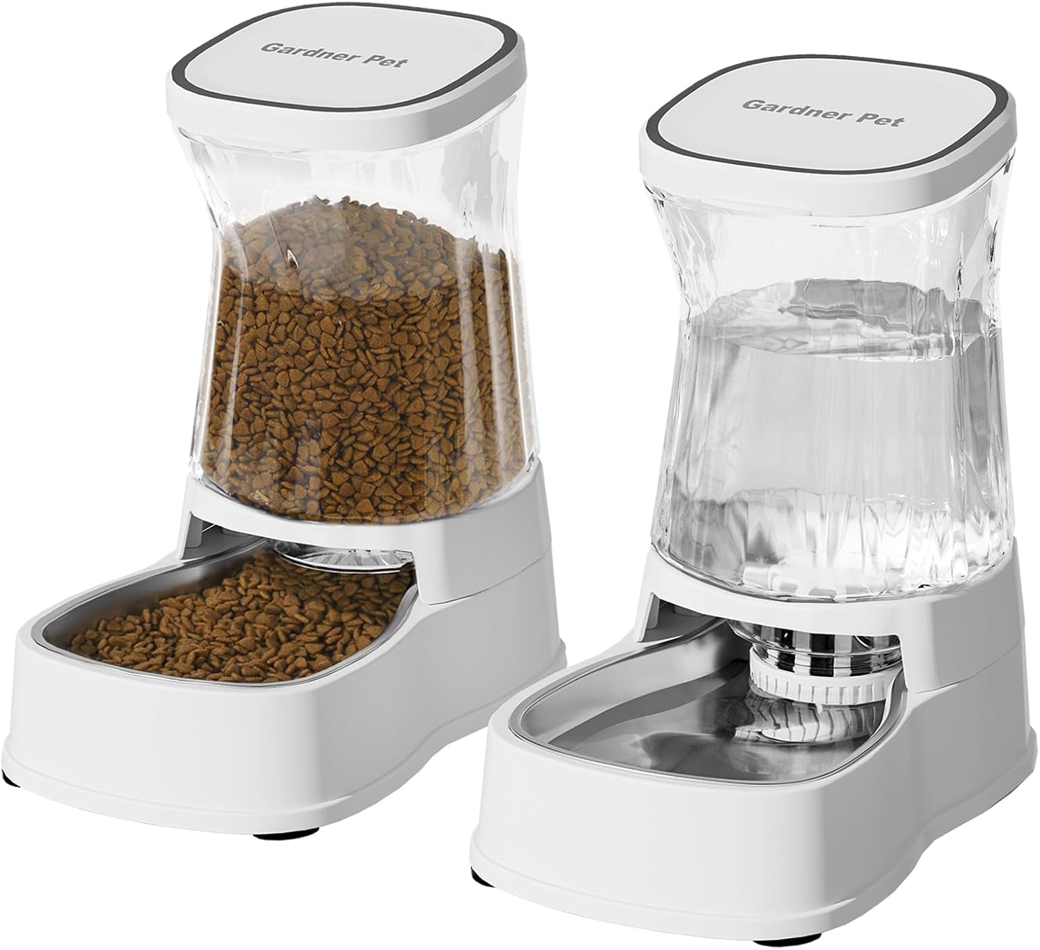 Automatic Dog Water Dispenser Gravity Stainless Steel Water Waterer Feeder, 100% Bpa-Free Large Capacity Water Feeding Bowls for Medium & Large-Sized Dogs Cats Other Pets -(1 Gallon)